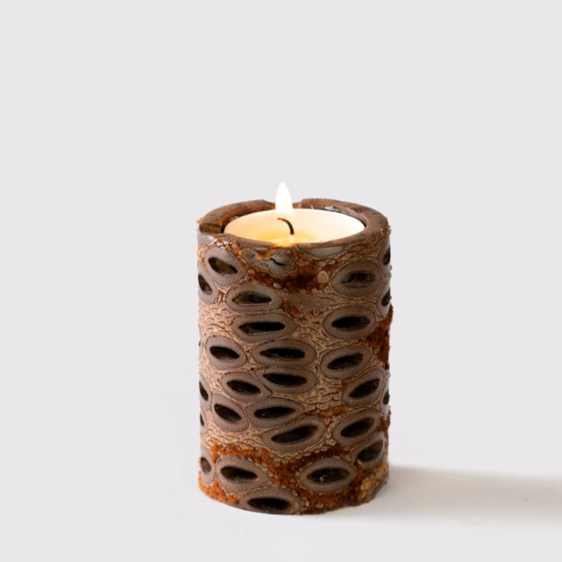 Banksia Short Pillar Candle 1